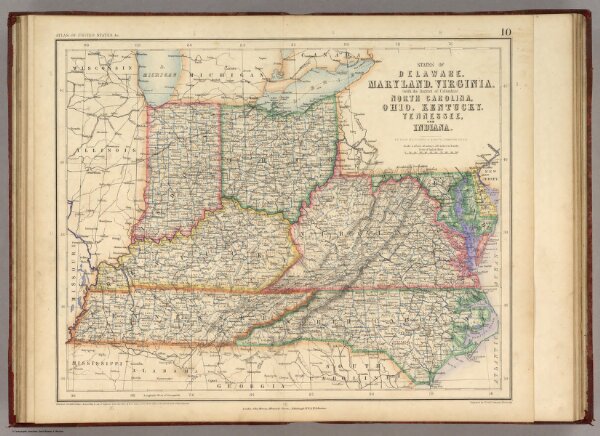 States Of Delaware, Maryland, Virginia (with the District of Columbia) North Carolina, Ohio, Kentucky, Tennessee, And Indiana.