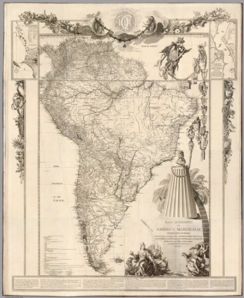 Composite:  (Sheets 1-8)  Mapa Geografico De America Meridional.