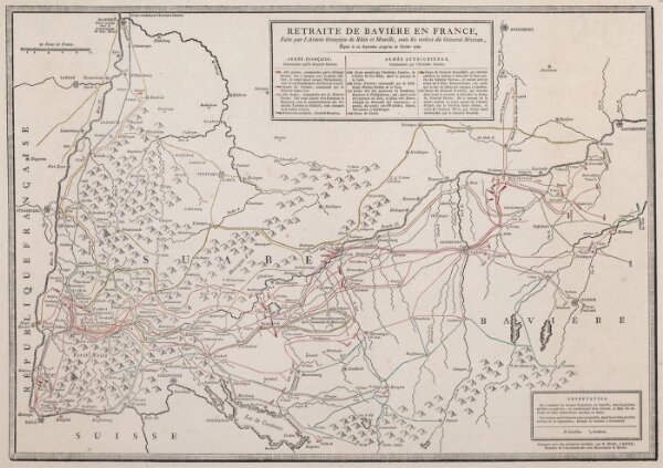 Retraite de Bavière en France, Faite par l'Armée française de Rhin et Moselle, sous les ordres du Général Moreau, Depuis le 10 Septembre jusqu'au 26 Octobre 1796