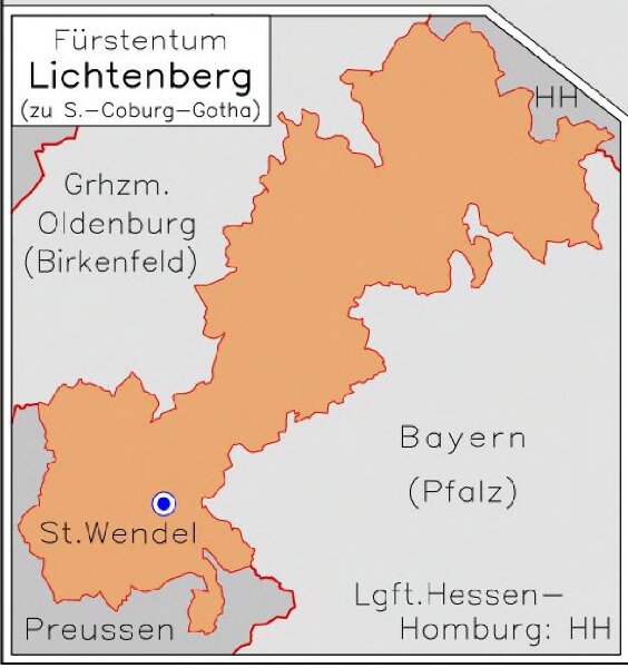 Fürstentum Lichtenberg [1820] [Nebenkarte]