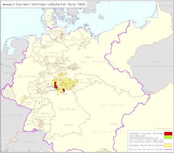 Herzogtum Sachsen-Meiningen im Deutschen Bund 1820