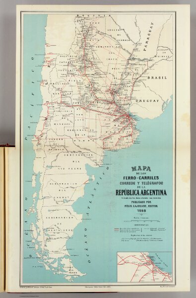 Ferro-carriles, correos y telegrafos, Republica Argentina.