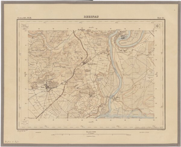 Topographischer Atlas der Schweiz (Siegfried-Karte): Den Kanton Zürich betreffende Blätter: Blatt 25: Rheinau