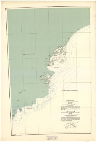 Spesielle kart nr 84k: Kart over "Antarktis" -Ingrid Christensen land