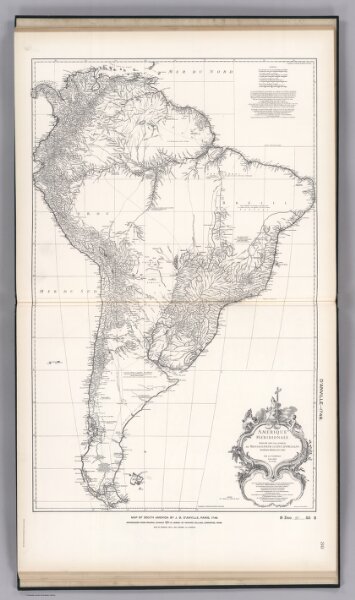 Facsimile:  South America by D'Anville.