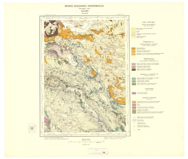 Geologisk kart 94: Slidre