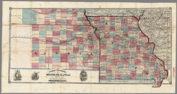 New Rail Road & township map of Missouri and Kansas