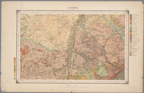 27. Limburg, uit: Geologische kaart van Nederland / door W.C.H. Staring ; bew. aan de Topographische Inrichting
