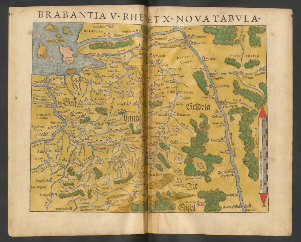 Brabantia V. Rheni Et X. Nova Tabula. [Karte], in: Geographia universalis vetus et nova complectens Claudii Ptolemaei Alexandrini enarrationis libros VIII, S. 326.
