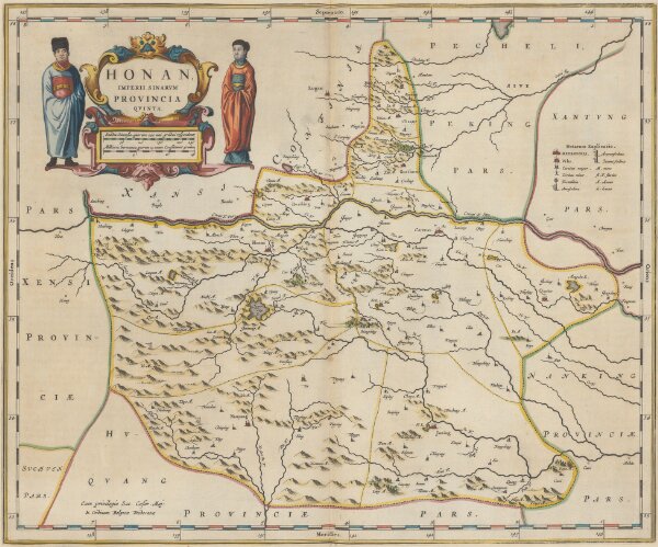 Honan, Imperii Sinarum Provincia Quinta. [Karte], in: Novus atlas absolutissimus, Bd. 11, S. 93.