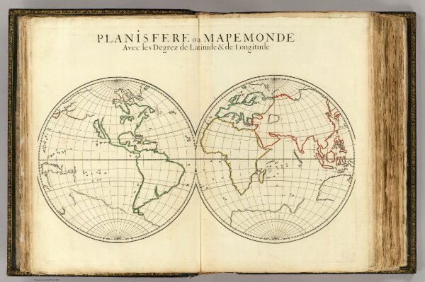 Planisfere latitude, longitude (outline)