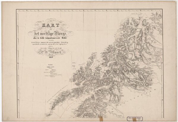 Norge 170: Kart over det nordlige Norge (nord)