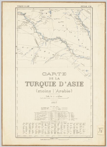 Feuille No. 10, uit: Carte de la Turquie d'Asie (moins l'Arabie) / dessiné et héliogravé au Service géographique de l'Armée