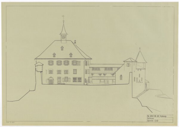 Kyburg: Schloss; Schnitt C-D (Blatt 12)
