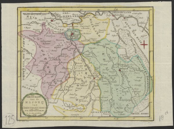 Nieuwe kaart van de majorij van 's Hertogenbosch