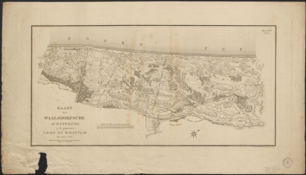 Kaart der Waalsdorpsche afwatering in de gemeenten 's Hage en Wassenaar, December 1823
