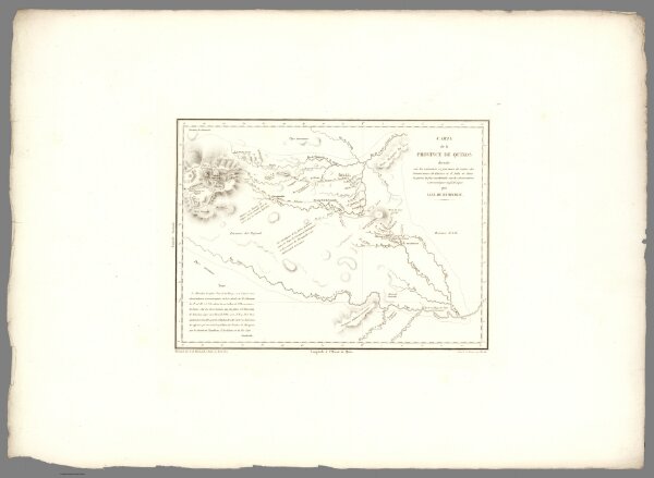 X.  Carte de la province de Quixos entre le Rio Napo et le dome trachytique d'Antisana.