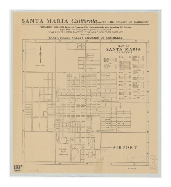 Map of Santa Maria, California.