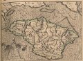 Wight Vectis olim [Karte], in: Gerardi Mercatoris Atlas, sive, Cosmographicae meditationes de fabrica mundi et fabricati figura, S. 130.