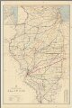 Post Route Map of the State of Illinois Showing Post Offices ... July 15, 1952.