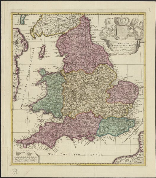Anglia in septem Anglo-Saxonum regna omnesque hodiernas regiones ordine distincta
