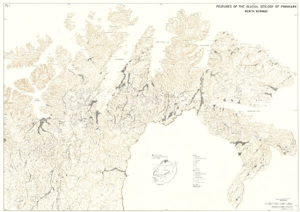 Geologisk kart 120: Features of the Glacial Geology of Finnmark