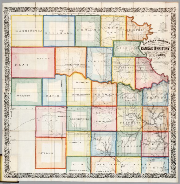 Map Of Kansas Territory.