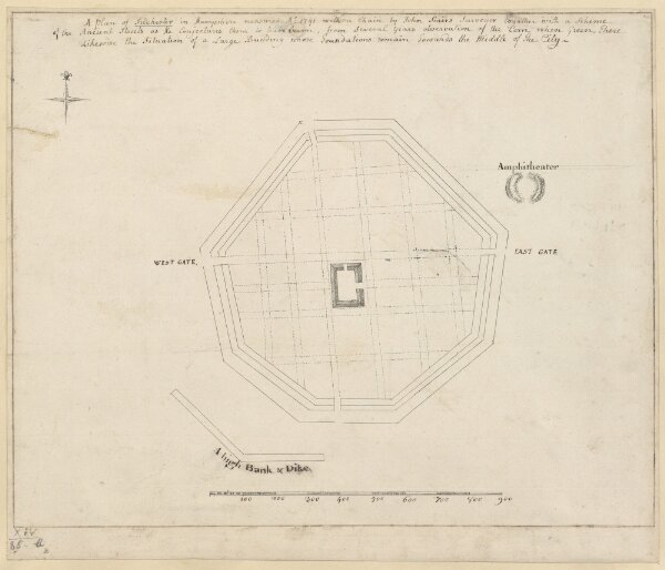 A Plan of Silchester in Hampshire measured A.o 1741 with a Chain