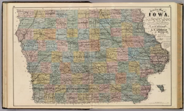 Sectional map of Iowa.