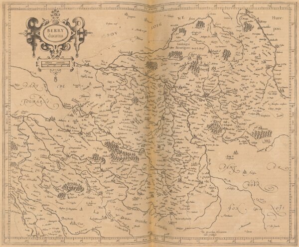 Berry ducatus [Karte], in: Gerardi Mercatoris Atlas, sive, Cosmographicae meditationes de fabrica mundi et fabricati figura, S. 242.