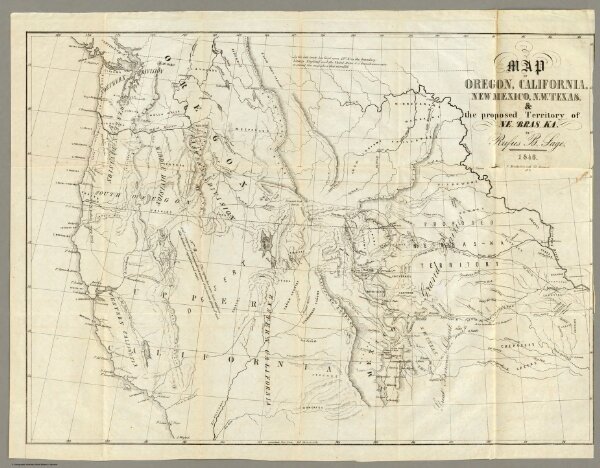 Map of Oregon, California, New Mexico, N.W. Texas & ... Ne-Bras-Ka.