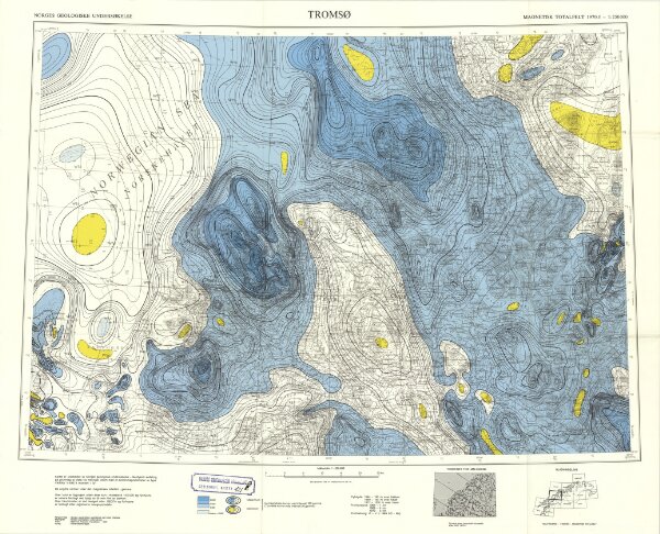 Geologiske kart 121-O: Kart med magnetisk totalfelt. Tromsø