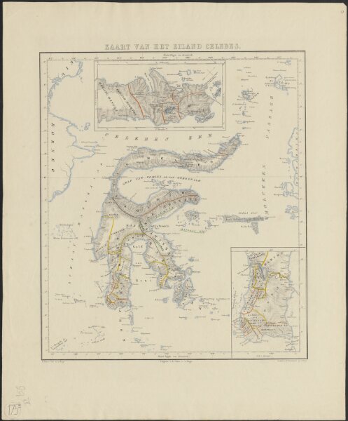 Kaart van het eiland Celebes