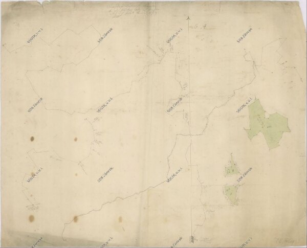 Náčrt mapy poříčského polesí
