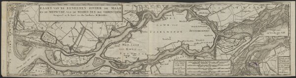 Kaart van de Beneeden rivier de Maas en de Merwede, van de Noord Zee tot Gorinchem : de vyf blaaden van de Maas en Merwede in een generale kaart door M. Bolstra