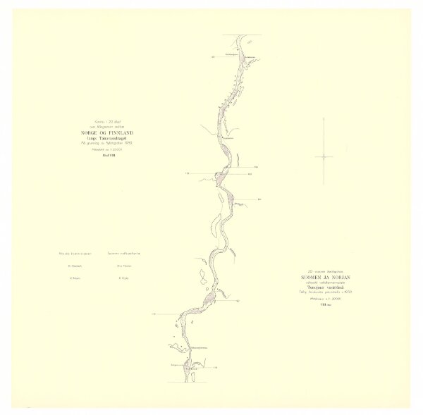 Spesielle kart 172b-8: Kart over riksgrensen mellom Norge og Finland pÃ¥ grunnlag av luftfotografier