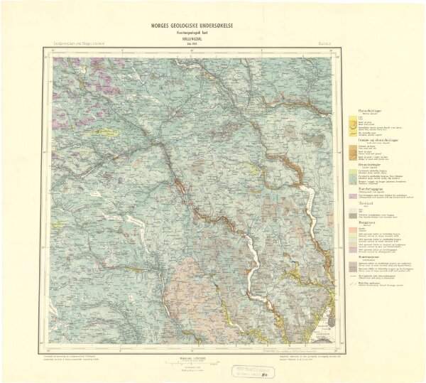 Geologisk kart 80: Kvartærgeologisk kart, Hallingdal