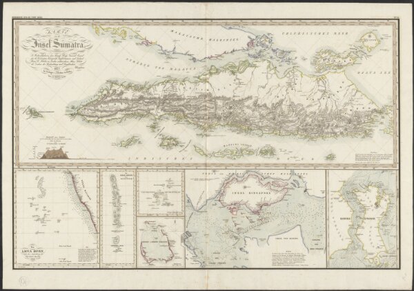 Karte von der Insel Sumatra