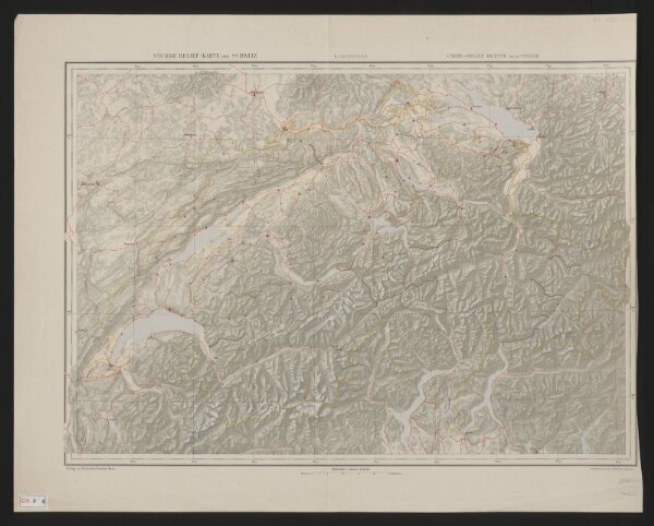 Stumme Relief-Karte der Schweiz  = Carte-relief muette de la Suisse