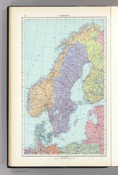 57.  Scandanavia, Political.  The World Atlas.