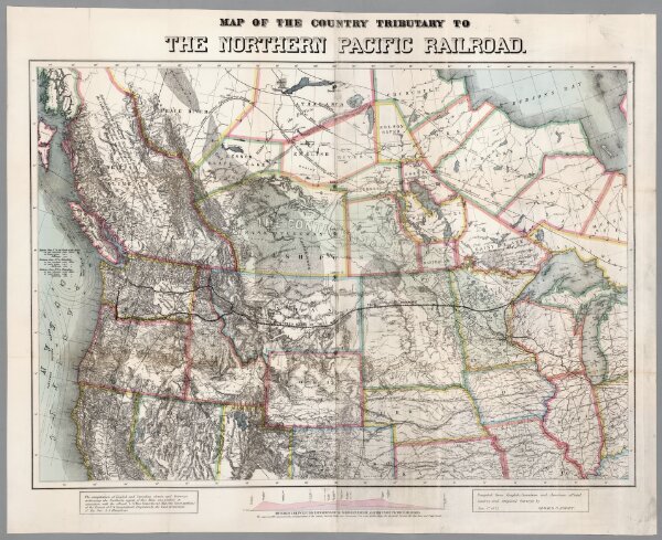 Map Of The Country Tributary To The Northern Pacific Railroad
