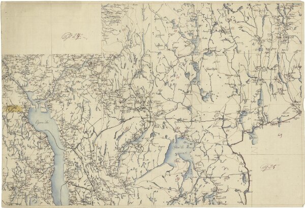 Norge 124g: Sammendraget Kart over en Del af Hedemarkens og Akershus Amter