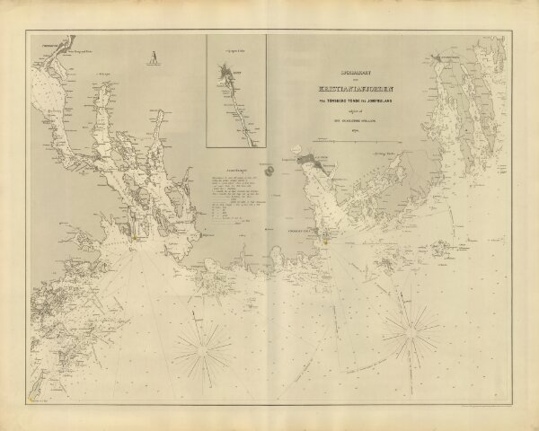 Museumskart 217-58: Specialkart over Kristianiafjorden fra Tønsberg Tønde til Jomfruland