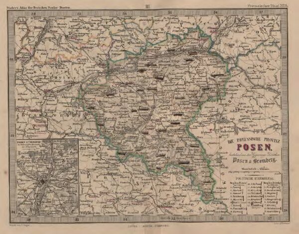 Die Preussische Provinz Posen, bestehend aus den Regierungs-Bezirken: Posen & Bromberg