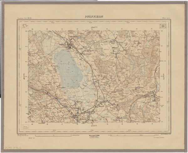 Topographischer Atlas der Schweiz (Siegfried-Karte): Den Kanton Zürich betreffende Blätter: Blatt 213: Pfäffikon