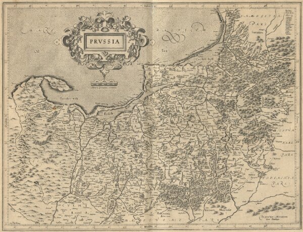 Prussia [Karte], in: Atlas, sive, Cosmographicae meditationes de fabrica mundi et fabricati figura, S. 147.