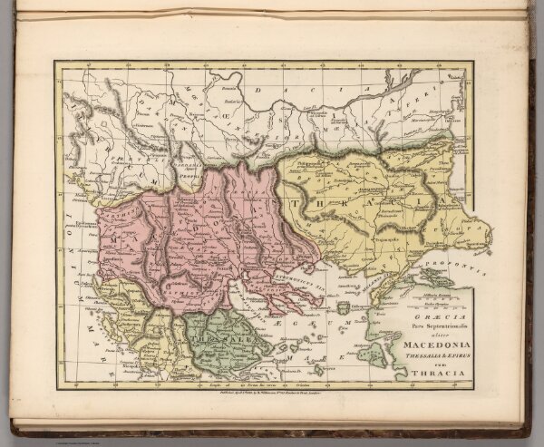 Graecia Pars Septentrionalis aliter Macedonia, Thessalia & Epirus cum Thracia.