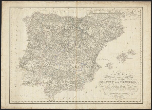 Karte von dem Iberischen Halb-Insellande, oder den Königreichen Spanien und Portugal