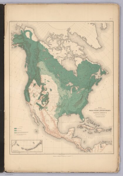 Position of the Forest, Prairie and Treeless Regions of North America