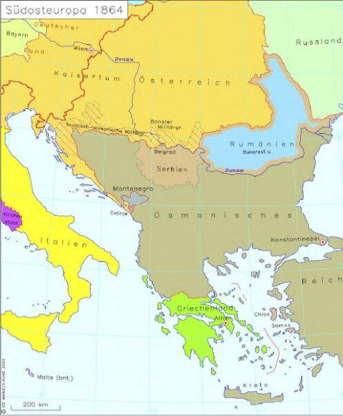 Südosteuropa 1864